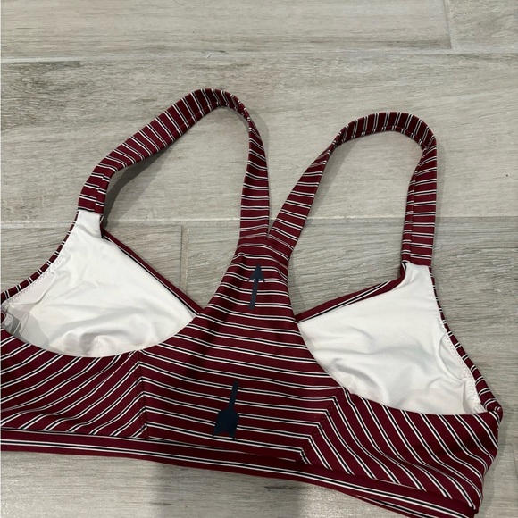The Upside Burgundy striped bikini top size 6 - Picture 2 of 4